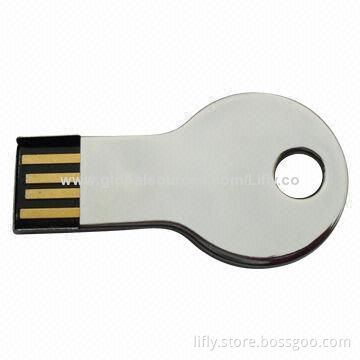 Key-shaped USB flash drive with COB chip, capacities available are from 2GB to 64GB